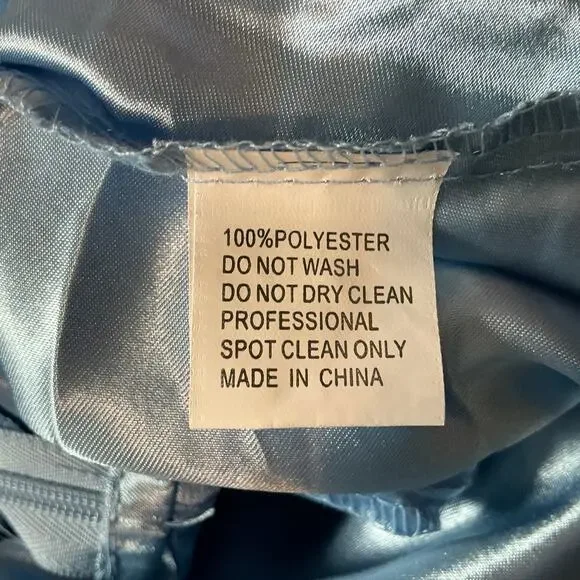 Mac Duggal 70168 Metallic Halter Long A-Line Evening Gown Blue Size 10 Dress - Picture 11 of 11